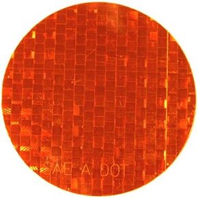 LiteMark DOT-SAE Amber 2 Inch x 3.5 Inch High Reflective Prismatic Lenses with Durable Protective Transparent Layer for Safety and Increased Visibility (Pack of 4 Reflectors)