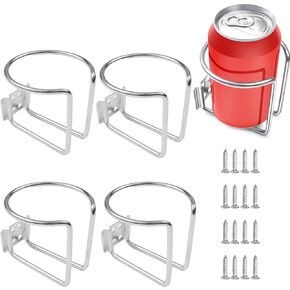 Stainless Boat Cup Drink Holder，4pcs Cup Holders Boat Ring Fit for Boat Yacht Truck Car Apartment RV Car Trailer Hardware Cup Holders