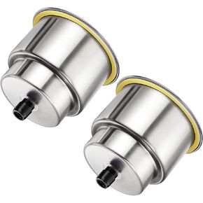 2 PCS Boat Cup Holder, Stainless Steel Cup Holder Insert with Drain for Boat and RV