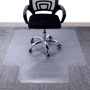 AiBOB Chair Mat for Low Pile Carpet Floors, Flat Without Curling, 60 X 46 in, Office Carpeted Floor Mats for Computer Chairs Desk