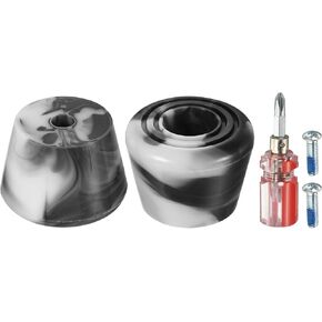PATIKIL Roller Skate Toe Stops with Screwdriver, 1 Pair 82A Rubber Brake Stoppers Block for Roller Skate Accessories Replacement, Mixed Black White