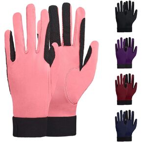 ChinFun Women's Horse Riding Gloves Stretchable Equestrian Gloves Breathable for Outdoor Horseback Cycling Driving