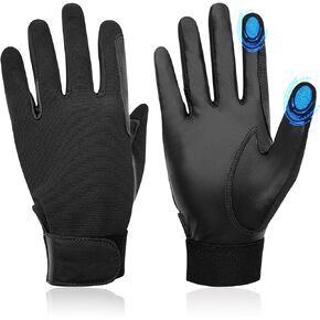 Thapower Women 100% Leather Horse Riding Gloves, Windproof & Breathable，Equestrian Horseback Riding Gloves