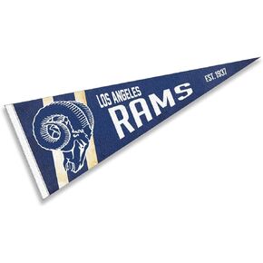 Los Angeles Rams Throwback Vintage Retro Pennant Flag