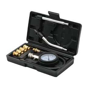 8PCS Compression Tester, Engine Compression Tester kit Professional Petrol Gas Engine Cylinder Pressure Gauge 0-300 PSI Automotive Tool for Motorcycle Car Truck(Plastic red)
