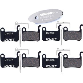 CYCEARTH 4 Pairs Bike Bicycle Disc Brake Pads for Shimano XTR M965 M966 M975, Saint M800, XT M765 M775 M776, SLX M665, LX M585 T665, Hone M601, Deore M535 M595 M596(Semi-Metallic/Sintered Metal)