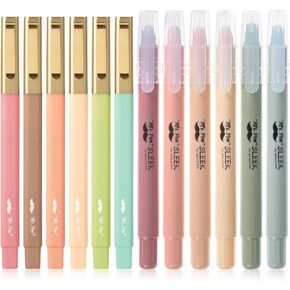 Mr. Pen- Aesthetic Gel Highlighters and Pens No Bleed, 12 Pack, Pastel Colors Bible Highlighters and Pens No Bleed, Bible Pens No Bleed Through, Bible Highlighter, No Bleed Highlighters
