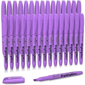 Shuttle Art Highlighters, 30 Pack Blue Highlighters Bright Colors, Chisel Tip Dry-Quickly Non-Toxic Highlighter markers for Adults Kids Highlighting in the Home School Office