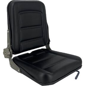 SOFEDY Universal Forklift Seat PVC Tractor Seat, Adjustable Mower Seat Foldable Seat Including Armrests&Seat Switch, 15.4" x 15" x 18.9" Skid Steer Seat Fit Forklift, Tractor, Skid Loader -Black in Kuwait