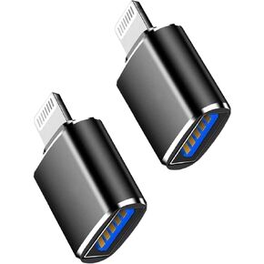 (Apple MFi Certified)Lightning Male to USB3.0 Female Adapter OTG Cable,2 Pack Portable USB Camera Adapter OTG Data Sync Cable for iPhone13/12/11/Xr/X/XS/8/7/Card Reader/Flash Drive/Mouse/MIDI Keyboard
