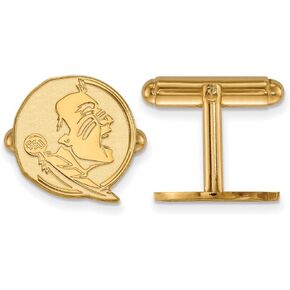 Sterling Silver w/GP LogoArt Florida State University Cuff Link