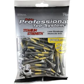 Pride Professional Tee System 2-3/4-Inch Titanium Strength Wood Golf Tees, 75 ct Black