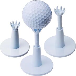 Adjustable Golf Tee, Golf Mat Tees for Driving Range & Simulator, Rubber & Plastic Golf Tees - Essential Golf Accessories for Men, Unbreakable Golf Tees - No Need to Repeatedly Pick up (3 Pack White)