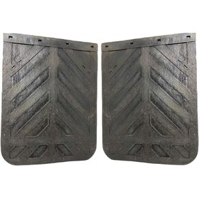 Black Semi Truck and Trailer Mud Flaps - Chevron 24" x 30" Heavy Duty Rubber Set of 2