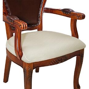 CZL Dining Chair Seat Covers for Dining Room Chairs with Armrest, Zipper with Rear-Covered Dining Chair Slipcovers Jacquard Kitchen Seat Covers Removable for Dining Chairs with Arms,2 Pack