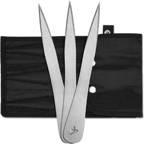 The Beak- Throwing Spikes 6Pack Set - 0.236" Thick Premium Stainless Steel Throwing Set with Sheath for Beginner or Pro