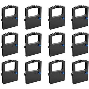 BIGGER Compatible Ribbon Replacement for Okidata 52102001 52104001 Printer Ribbons used for Microline 320 321 Turbo Printers, Microline 100 Series, Dataproducts R6010, Fullmark N639BK, 12 Pack, Black