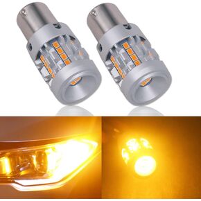 Eluseastar T20 7440 7443 W21/5W LED Bulbs White 6000K Built in Resistor with 5000LM Extremely Bright for Car Side Marker Brake Reverse Backup Daytime Running Light, 2 Pack