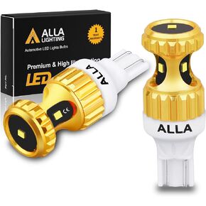 Alla Lighting 3000lm ZES 912 921 LED Reverse Lights Bulbs Xtreme Super Bright 12V SMD T10 T15 906 W16W LED Back-Up Light, 6000K Xenon White