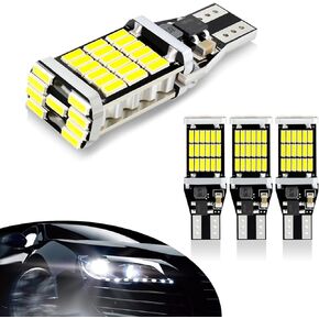 dawfall 4 قطع LED عكس الضوء لمبة، T15 4014 45SMD شرائح بدوره مصابيح إشارة، Canbus خالية من الأخطاء الفرامل توقف البضائع النسخ الاحتياطي أضواء، 6500K ضوء الفرامل عالية السطوع لمعظم السيارات (أبيض)
