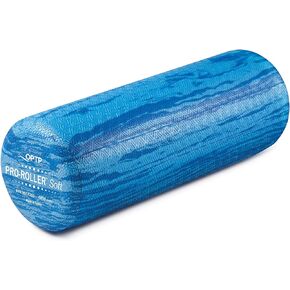 OPTP PRO-Roller Soft Density Foam Roller – Blue 18" x 6" – Professional Roller for Gentle, Light-Pressure Massage, Physical Therapy, Rehab, and Balance and Stability Training Exercises
