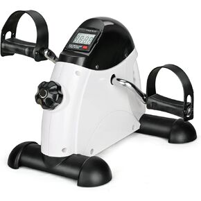 Under Desk Bike Pedal Exerciser Portable Home Exercise Bike Pedal Exerciser Foot Peddler Portable Therapy Bicycle Leg Peddler Portable Mini Cycle Bike for Hands Arm Trainer