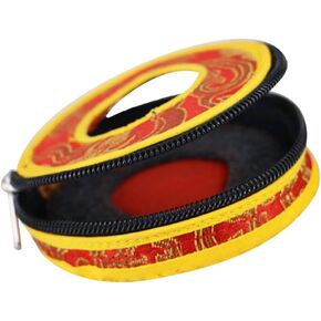 SUPVOX Tibetan Tingsha Cymbal Bell Storage Bag Meditation Chime Bells Zipper Yoga Bell Chimes Carry Case or Buddhist Tingsha Symbols