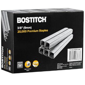 Bostitch B8 Staples 3/8 Inch PowerCrown Staples - Pack of 20,000 Staples