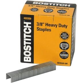 Bostitch Office Heavy Duty Premium Staples, 25-55 Sheets, 0.375 Inch Leg, 5,000 Per Box (SB353/8-5M)