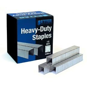 Better Office Products 5,000 Count Heavy Duty Staples, 23/13, 1/2-inch Staples, 100/Strip, Chisel Point Tips, High Capacity,