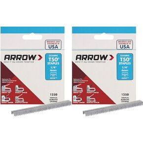 Arrow Fastener 504 Genuine T50 1/4-Inch Staples, Pack of 2