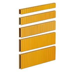 18 Gauge 1/4" Narrow Crown Staples (1-1/2",1-1/4" 1", 3/4", 1/2"), 2000 pcs Galvanized Assorted Sizes for 18 GA Pneumatic or Electric Stapler or Staple Gun,Project Pack (Assembly 2000)