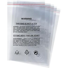 Pack with Confidence: Yuvora Transparent Poly Bags with Suffocation Warning - Permanent Seal, Crystal-Clear Clarity - Safely Store Clothes, FBA Goods, and Beyond (6" X 9", 200, Count)