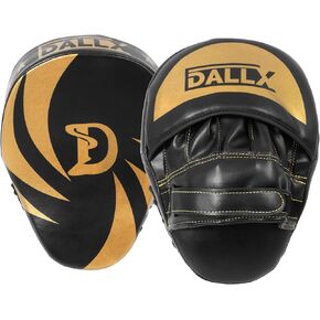 DALLX Sports Punch Mitts Target Focus Pads Hook and Jab Curved for MMA Training Martial Arts Karate Kickboxing Muay Thai with Adjustable Straps Ventilated
