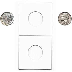 Guardhouse Coin Flips for Nickels, 100 Count, Brand Cardboard and Mylar 2"x2" Paper Coin Holders