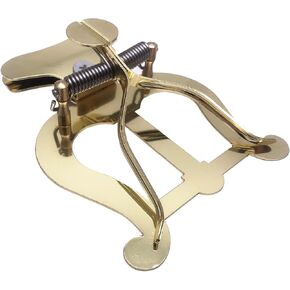 TUOREN Trumpet Marching Lyre Clamp-on Holder Lyre Sheet Music Clip Stand for Trumpet Trombone (Gold-Plated) in Kuwait