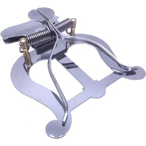 TUOREN Trumpet Marching Lyre Clamp-on Holder Lyre Sheet Music Clip Stand for Trumpet Trombone (Gold-Plated)