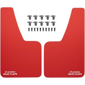 A-Premium 4 Pcs Black Universal Splash Guards Mud Flaps Mudflaps Mudguard Fender Flares for Car Sedan Coupe with Hardware Front and Rear