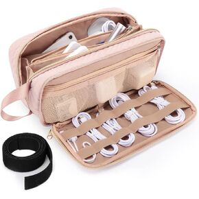 BAGSMART Electronic Organizer for Women,Travel Cable Organizer,Pink in Kuwait