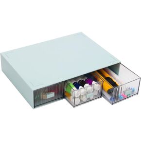 Wiwaplex Cable Organizer Storage Box Plastic Cable Cord Management Box Power Cord Organizer Case with 10Pcs Rubber Ties for Office, Home, Desk Accessories Storage Stationery Supplies