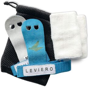 LEVIERO Palmies Gymnastics Grips, Grips for Gymnastics, Multipurpose Soft Leather Grips with Adjustable Finger Holes, Weightlifting, Kettlebell, Cross Training Workouts for Kids and Youths