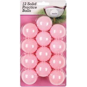 Intech Practice Golf Balls without Holes, Dimpled Limited Flight Plastic Golf Balls for Indoor and Backyard Fun (Assorted Colors)