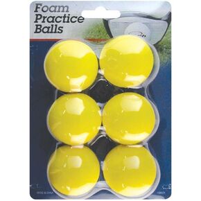 Intech Foam Golf Balls, 6 Count, Soft Yellow Lightweight Restricted Flight High-Density Foam Practice Golf Balls for Backyard or Indoors