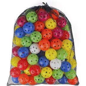100 Pack Practice Golf Balls Airflow Hollow Plastic Golf Balls Practice Trainingor Driving Range, Swing Practice, Home Pool Balls