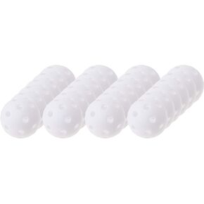 Crown Sporting Goods - 24 Polyurethane White Plastic Golf Balls – Bulk Set of Golf Balls for Swing Practice, Driving Range