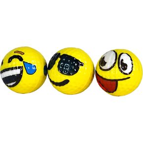 IZZO Golf Emoji Practice Golf Balls with Golf Ball Shagger - Comes with 23 Foam Practice Golf Balls and a Clear Golf Ball shagger in Saudi Arabia