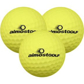 Almost Golf Limited Flight Golf Balls (3 Ball Pack) -Yellow - from in The Hole Golf