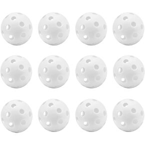 GSE 12-Pack Practice Golf Balls, Limited Flight Plastic Golf Balls, Airflow Hollow Training Golf Ball for Swing Practice,Soft Golf Balls for Indoor and Outdoor