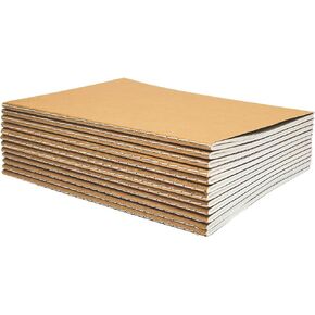 Better Office Products Kraft Notebooks Lined Paper, Bulk Pack 8.3 in x 5.5 in, A5 Size, 60 Lined Ivory Pages, 80 gsm, Soft Cover Composition Notebooks, Stitched Spines, Kraft Travel Journals