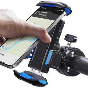 andobil Bike Phone Mount [صديق للطرق الوعرة، متين للغاية] مشبك للهاتف الخلوي بمقود الدراجة النارية، مشبك هاتف سكوتر لهاتف iPhone 15 14 13 12 11 Pro Max Samsung S23 S22 S21 جميع الهواتف in Kuwait
